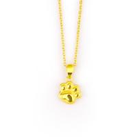 Ожерелье ручной латунные, Латунь, коготь, плакирован золотом, ювелирные изделия моды & Женский, Золотой длина:45 см, продается PC