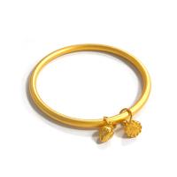 Латунный браслет, Латунь, Лотос Seedpod, плакирован золотом, ювелирные изделия моды & разный размер для выбора & Женский, Золотой, 4mm  продается PC