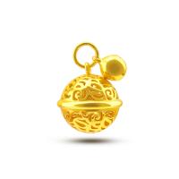Латунный колокол подвески, Латунь, Колокольчик, плакирован золотом, DIY, Золотой продается PC