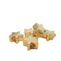 Brass Spacer Beads, Star, gold color plated, gold 