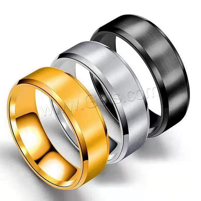 Титан Сталь палец кольцо, титан, Другое покрытие, Мужская & разный размер для выбора, Много цветов для выбора, продается PC
