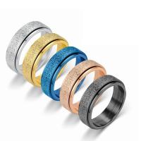 Titanium Steel Finger Ring, plated, Unisex & frosted 