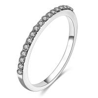 Cubic Zirconia Micro Pave Brass Finger Ring, plated & micro pave cubic zirconia & for woman 2mm, US Ring 