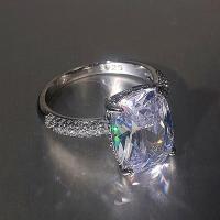 Zirkonia Messing Finger Ring, Geometrisches Muster, platiniert, verschiedene Größen vorhanden & Micro pave Zirkonia & für Frau, keine, Größe:6-10, verkauft von PC