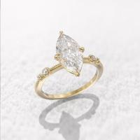 Cubic Zircon Brass Finger Ring, Horse Eye, plated & for woman & with cubic zirconia US Ring 