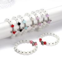 Zinc Alloy Crystal Bracelets, with Resin & Zinc Alloy, Bell, fashion jewelry & for woman 70mm 