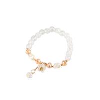 Zinc Alloy Crystal Bracelets, with Resin Shell & Plastic Pearl & Zinc Alloy, fashion jewelry & for woman Approx 6-7 Inch 