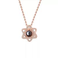 Brass Miniature Projection Necklace, with Gemstone, high quality plated, for woman & with rhinestone Approx 15.75 Inch 