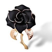 Zinc Alloy Jewelry Brooch, Flower, for woman & enamel 