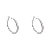 Zinc Alloy Hoop Earring, high quality plated, fashion jewelry & for woman, silver color 