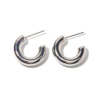Stainless Steel Stud Earring, 304 Stainless Steel, Vacuum Ion Plating, fashion jewelry & for woman, silver color 