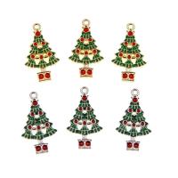 Zinc Alloy Christmas Pendants, Christmas Tree, plated, Unisex & enamel Approx 