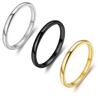 Titanium Steel Finger Ring, stoving varnish, fashion jewelry & for woman 2mm 