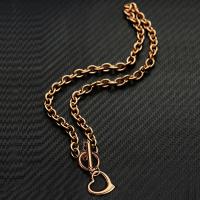 Stainless Steel Jewelry Necklace, 304 Stainless Steel, Heart, fashion jewelry & for woman 7mm,16mm Approx 17.72 Inch 