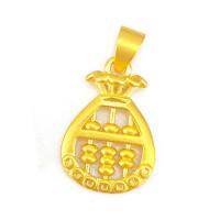 Bijoux pendentifs en laiton, sac d'argent, Placage de couleur d'or, DIY, doré Vendu par PC