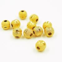 perla de cobre, metal, Esférico, chapado en color dorado, Bricolaje, dorado, 12mm, 10PCs/Bolsa, Vendido por Bolsa