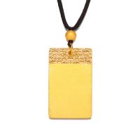 Brass Jewelry Pendants, Rectangle, gold color plated, DIY golden 