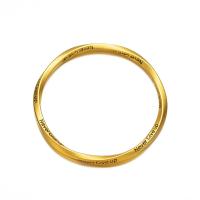 Brass Bangle, Donut, gold color plated, fashion jewelry & for woman, golden, 4.5mm 