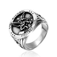 Titanium Steel Finger Ring, plated, Unisex 