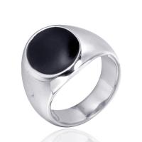 Titanium Steel Finger Ring, plated, Unisex & epoxy gel 