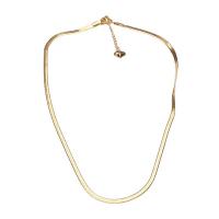 Stainless Steel Chain Necklace, 304 Stainless Steel, 18K gold plated, Unisex & snake chain Approx 18-20 Inch 
