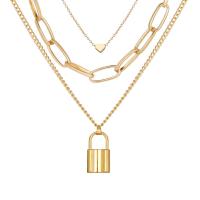 Fashion Multi Layer Necklace, Zinc Alloy, plated & for woman & multi-strand 36.1cm,51.9cm,43.2cm 