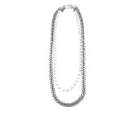 Collier de bijoux de titane, Acier titane, avec perle de plastique, poli, pour femme, couleur originale Environ 21.65 pouce, Vendu par PC