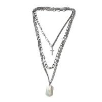 Fashion Multi Layer Necklace, Titanium Steel, polished, Unisex & multi-strand, original color, 70cm,50cm,40cm 