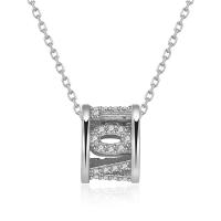 Cubic Zircon Micro Pave Brass Necklace, plated, micro pave cubic zirconia & for woman Approx 15.75 Inch 