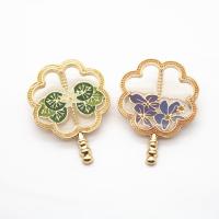 Zinc Alloy Jewelry Brooch, gold color plated & for woman 