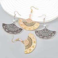 Zinc Alloy Rhinestone Drop Earring, with Resin, Fan, plated, fashion jewelry & for woman & with rhinestone 