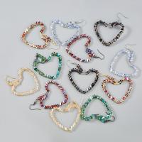 Zinc Alloy Rhinestone Drop Earring, with Acrylic, Heart, plated, fashion jewelry & for woman & with rhinestone 