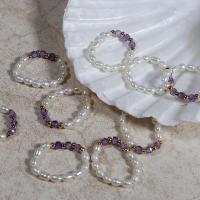 Kultivierten Süßwasser Perle Ring, Natürliche kultivierte Süßwasserperlen, 14K goldgefüllt, Modeschmuck & für Frau, 3-4mm, Länge:6 cm, verkauft von PC