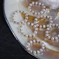 Kultivierten Süßwasser Perle Ring, Natürliche kultivierte Süßwasserperlen, mit elastischer Faden, Modeschmuck & für Frau, weiß, 3-4mm, Länge:6 cm, verkauft von PC