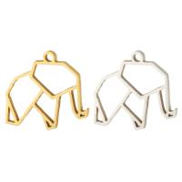 Stainless Steel Hollow Pendant, 304 Stainless Steel, Elephant, Vacuum Plating, Unisex Approx 1mm 