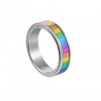 Titanium Steel Finger Ring, epoxy gel, fashion jewelry & Unisex silver color 