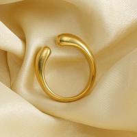 Edelstahl Fingerring, 304 Edelstahl, 18K vergoldet, Modeschmuck & für Frau, goldfarben, 23x4mm, verkauft von PC