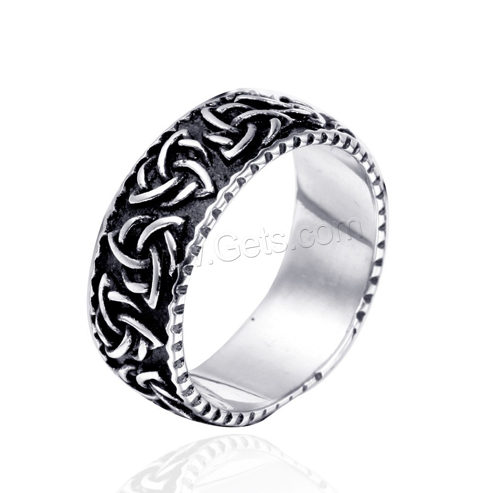 Titanium Steel Finger Ring, polished, different size for choice & different styles for choice & for man, original color, Sold By PC