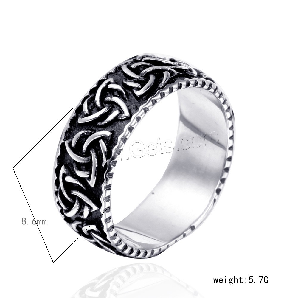 Titanium Steel Finger Ring, polished, different size for choice & different styles for choice & for man, original color, Sold By PC