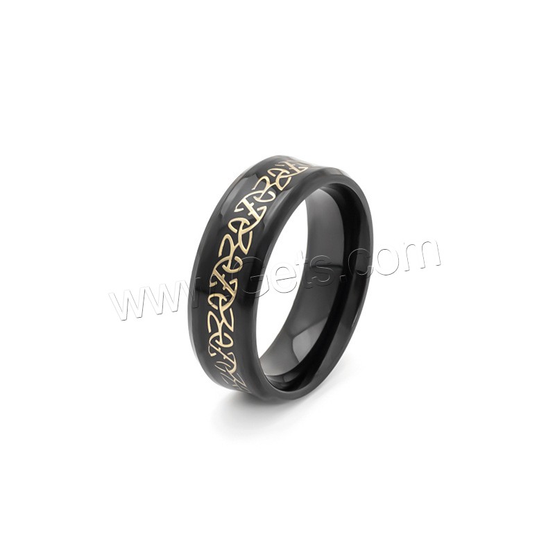 304 Stainless Steel Finger Ring, Vacuum Ion Plating, different size for choice & for man, more colors for choice, 8mm, US Ring Size:7-12, Sold By PC