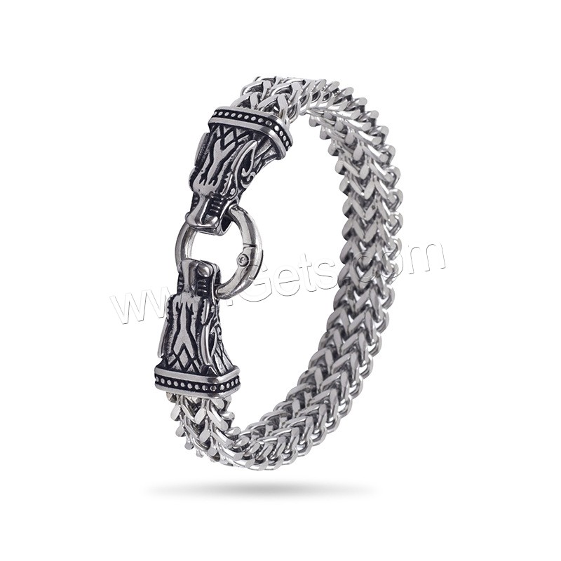 304 Stainless Steel Bracelet, Dragon, Vacuum Ion Plating, different size for choice & for man, more colors for choice, Sold By PC