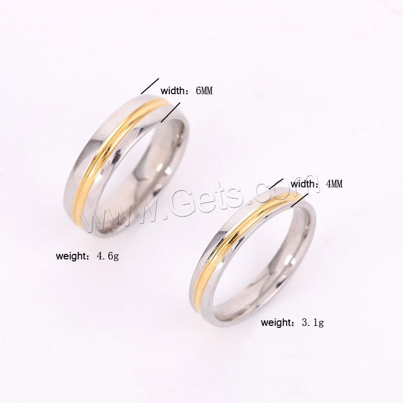 Stainless Steel Finger Ring, 304 Stainless Steel, plated, Unisex & different size for choice, more colors for choice, US Ring Size:6-10, Sold By PC