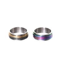 Stainless Steel Finger Ring, 304 Stainless Steel, Vacuum Ion Plating, rotatable & Unisex US Ring 