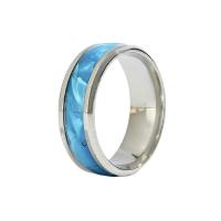 Enamel Stainless Steel Finger Ring, 304 Stainless Steel, Vacuum Ion Plating, Unisex US Ring 