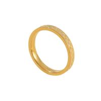 Stainless Steel Finger Ring, 304 Stainless Steel, real gold plated, Unisex US Ring 