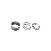 Stainless Steel Finger Ring, 304 Stainless Steel, Unisex & hollow US Ring 