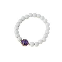 Bracelets en porcelaine, avec pierre gemme, élastique & pour femme, plus de couleurs à choisir Environ 14-20 cm, Vendu par PC