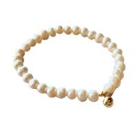 Perlen Armbänder, Natürliche kultivierte Süßwasserperlen, handgemacht, Modeschmuck & verschiedene Stile für Wahl & für Frau, 5x6mm, Länge:17 cm, verkauft von PC
