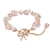 Bracelets en cristal avec stras, avec 5 chaînes de rallonge, bijoux de mode & pour femme & avec strass .5 cm, Vendu par PC