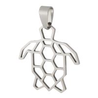 Stainless Steel Hollow Pendant, 304 Stainless Steel, Turtle, Unisex, original color Approx 4mm 